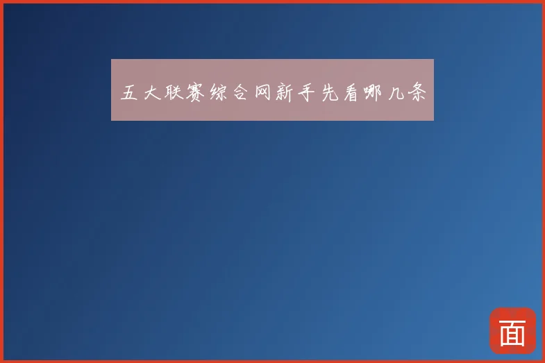 五大联赛综合网新手先看哪几条